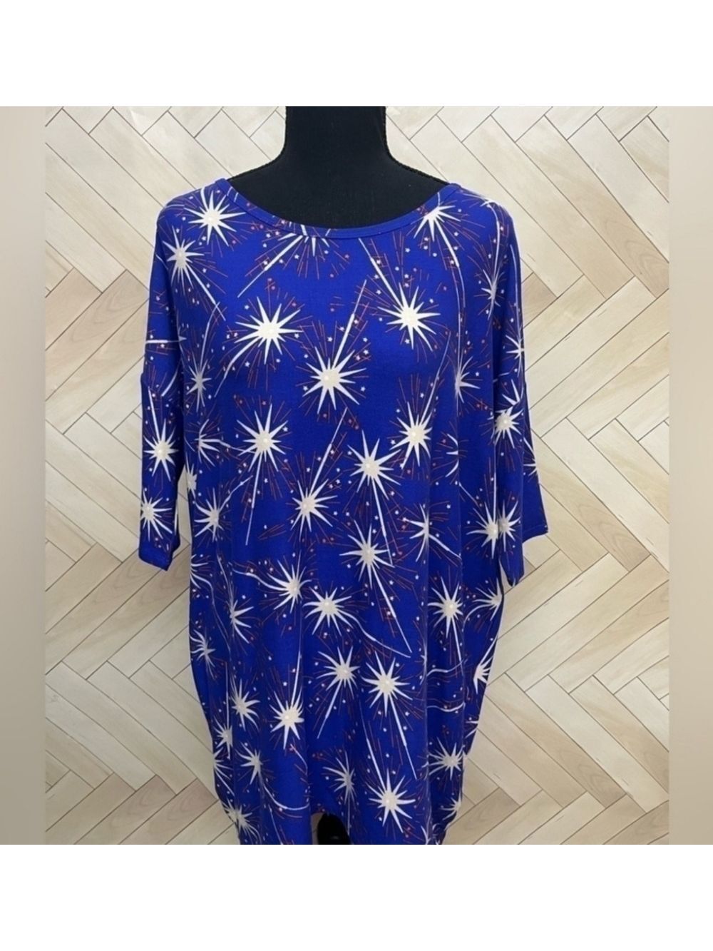 LuLaRoe Irma Fireworks 4th Of July Sparklers Women's Medium